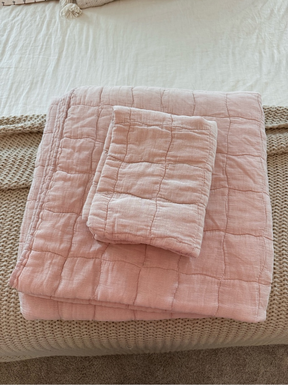 Southern living marlow blush pink coverlet set